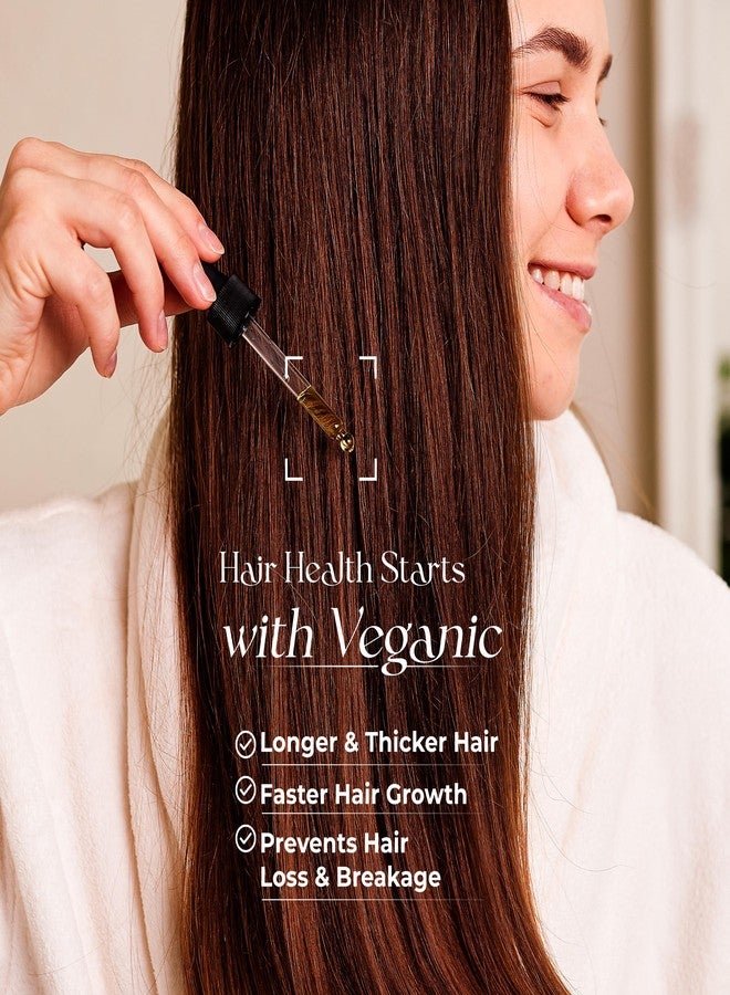 Veganic Natural Hair Growth Oil for Women infused with 10 Premium Botanic Oils plus Organic Rosemary Oil for Hair Growth | Salon-Grade Volumizing & Nourishment | Non-GMO Verified | 30-Day Supply - Image 3